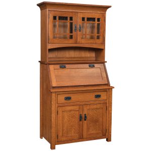 mission secretary desk w/ hutch
