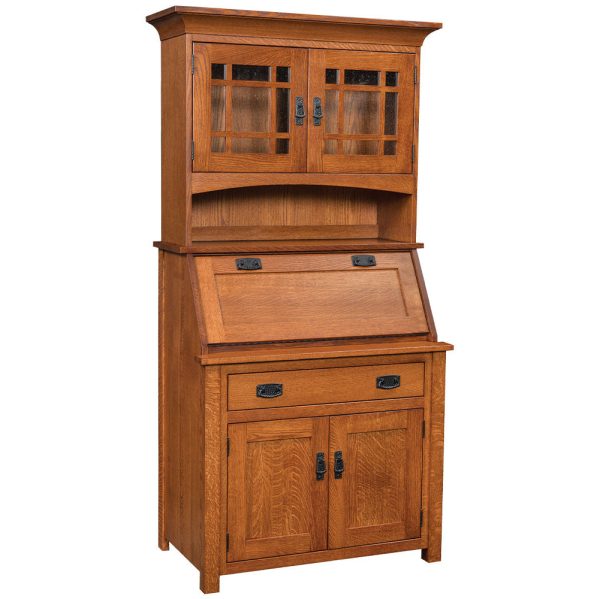 mission secretary desk w/ hutch