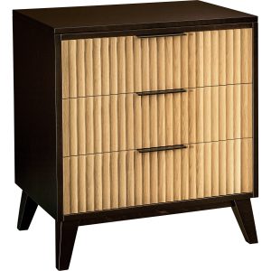 sofi fluted 3 drawer nightstand