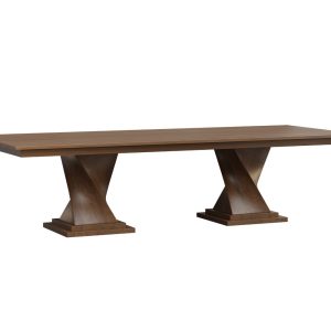 lexington twist double pedestal table