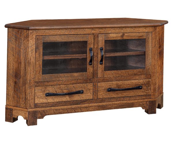 signature farmhouse 61" corner tv stand