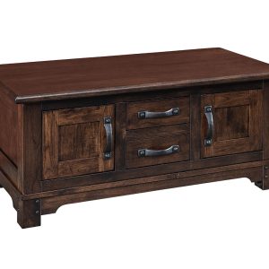 signature farmhouse enclosed coffee table