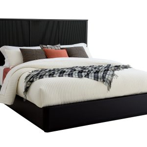 reseda platform bed with reeded headboard