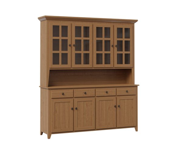 shaker 4 door hutch & buffet