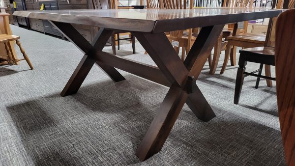 clearance xander live edge trestle table