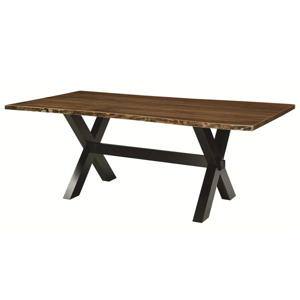 clearance xander live edge trestle table